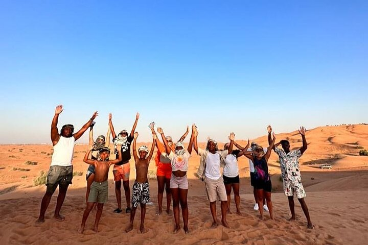 Bask in the golden sands of Dubai’s desert where joy meets adventure. Experience camel rides sandboarding and unforgettable memories against a stunning desert backdrop perfect for all ages.